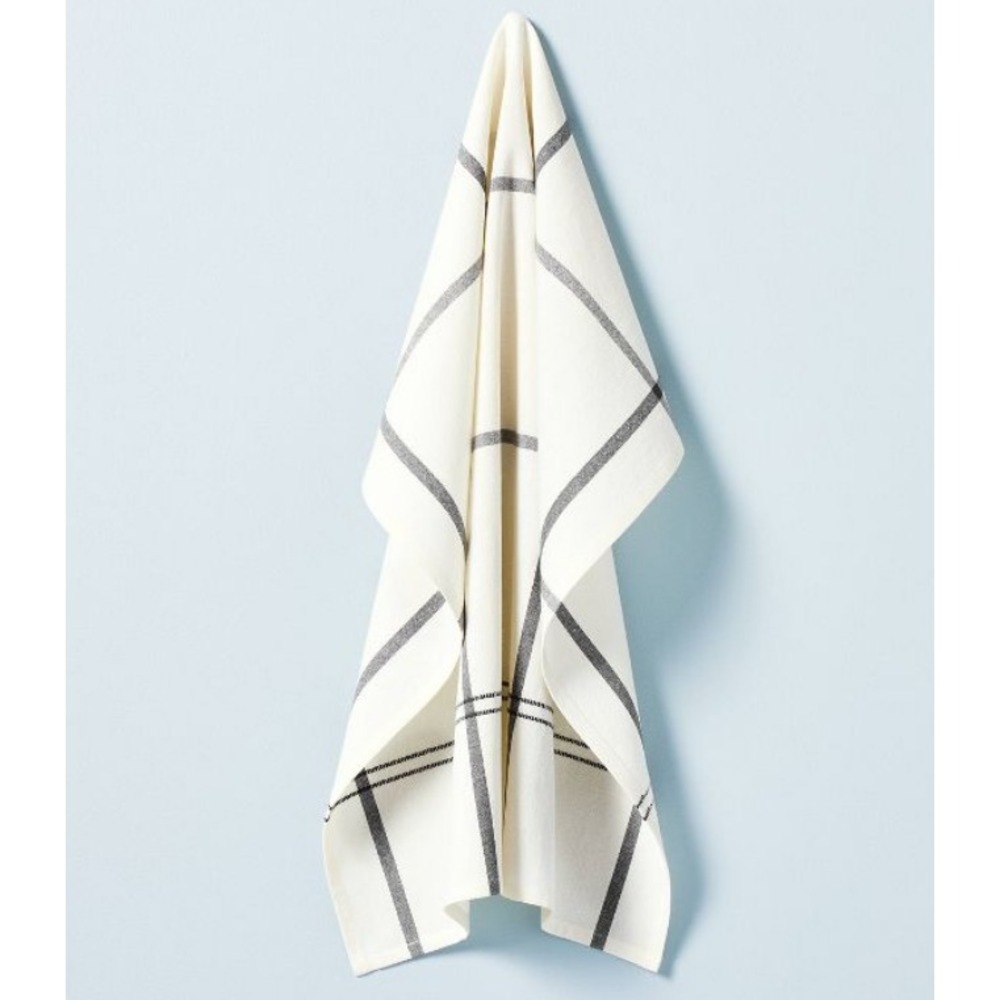Hearth Hand Magnolia Flour‎ Sack Kitchen Towel Dishtowel Grid Lines Gray Check